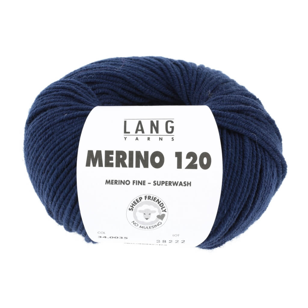 Lang Yarns 34.0035 - Navy Lang Yarns Merino 120 Lieblingsgarn