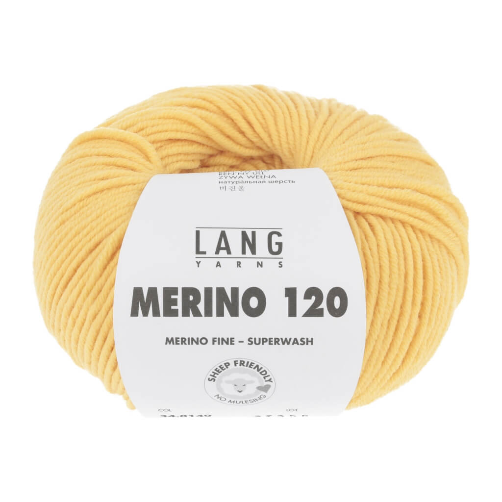 Lang Yarns 34.0149 - Goldgelb Lang Yarns Merino 120 Lieblingsgarn