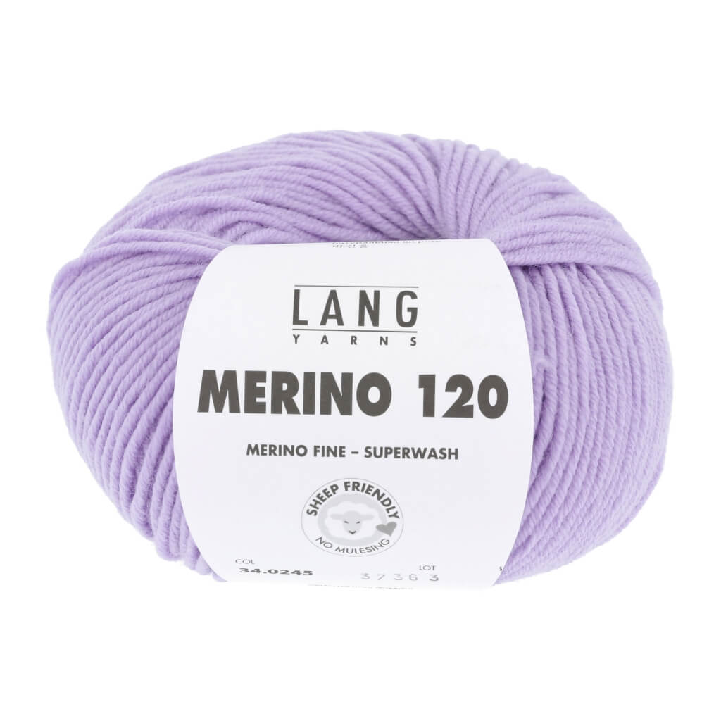 Lang Yarns 34.0245 - Flieder Hell Lang Yarns Merino 120 Lieblingsgarn