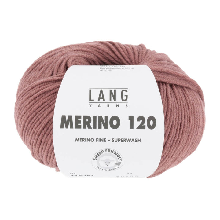 Lang Yarns 34.0287 - Rosenholz Lang Yarns Merino 120 Lieblingsgarn