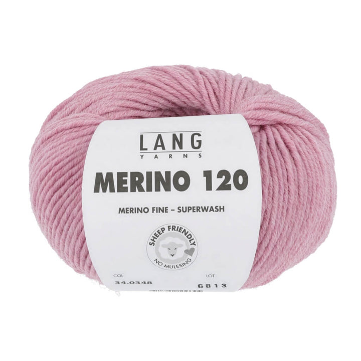 Lang Yarns 34.0348 - Rosa Mélange Lang Yarns Merino 120 Lieblingsgarn