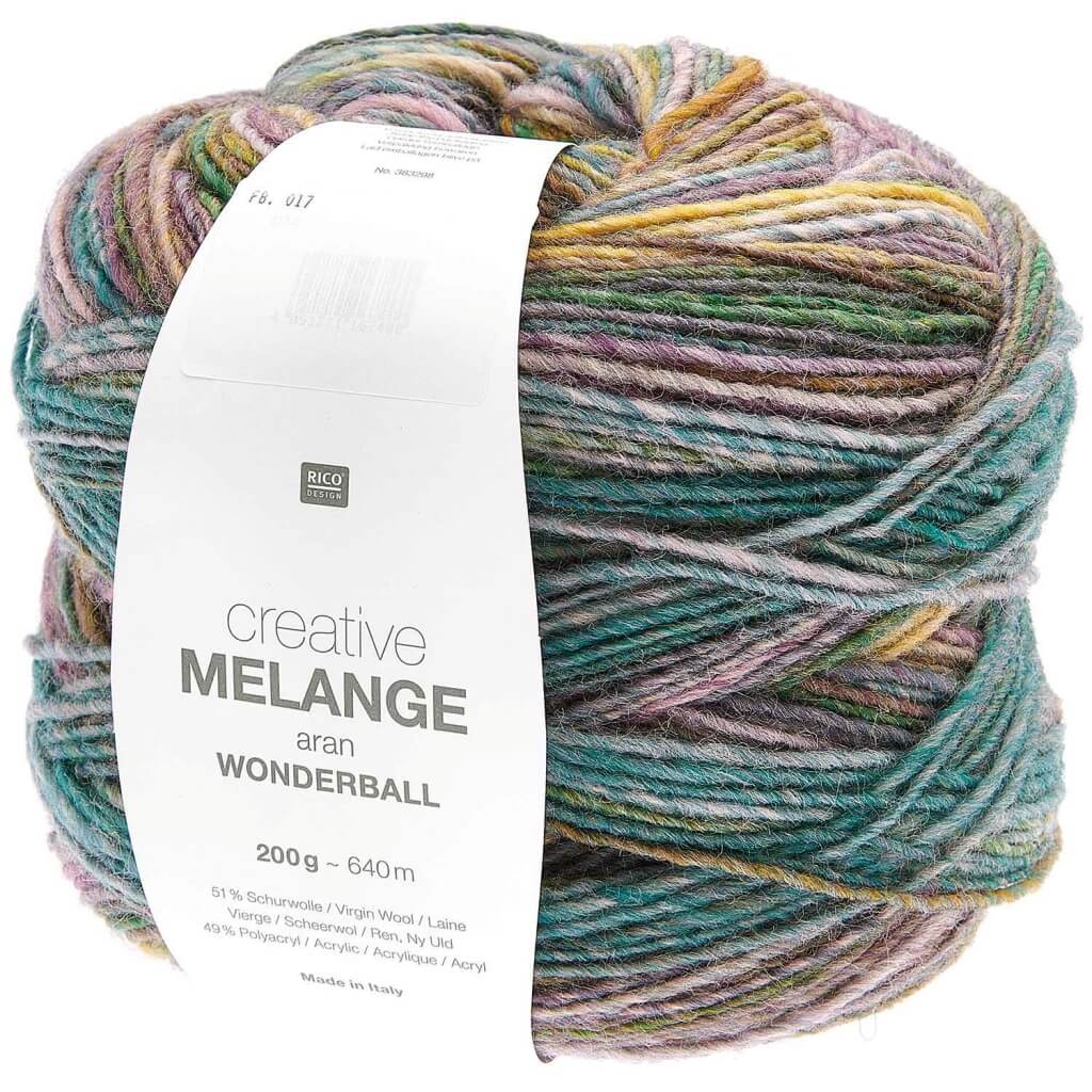 Rico Design 17 - mauve-petrol Rico Design Creative Melange Aran Wonderball 200g Lieblingsgarn
