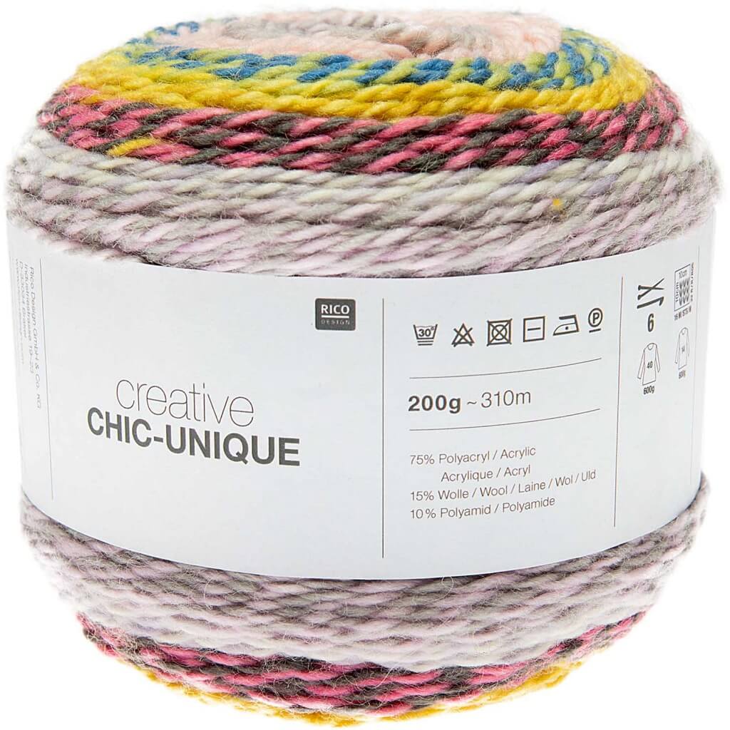 Rico Design 006 - Multicolor Rico Design Creative Chic-Unique 200g Lieblingsgarn