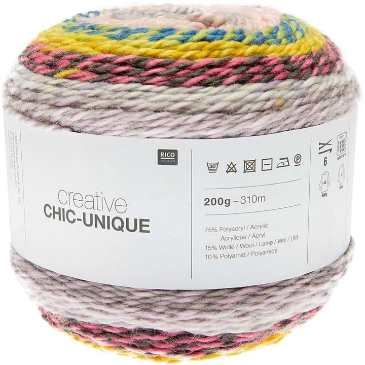 Rico Design 006 - Multicolor Rico Design Creative Chic-Unique 200g Lieblingsgarn