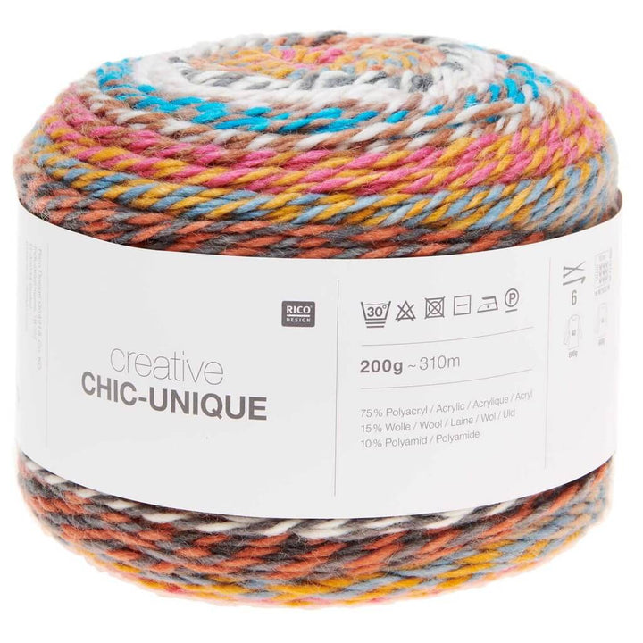 Rico Design 011 - Rainbow Rico Design Creative Chic-Unique 200g Lieblingsgarn