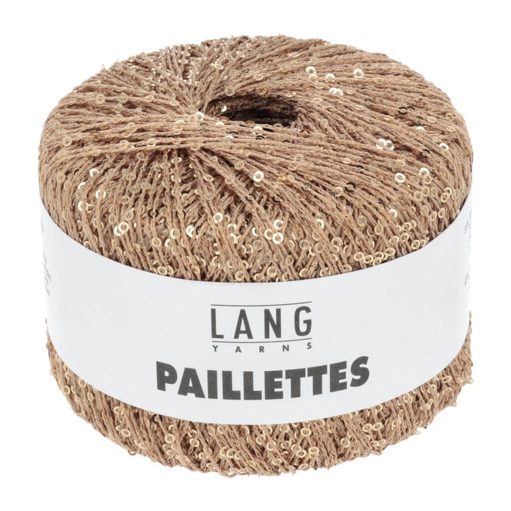 Lang Yarns 028 - Lachs/Gold Lang Yarns Paillettes Lieblingsgarn