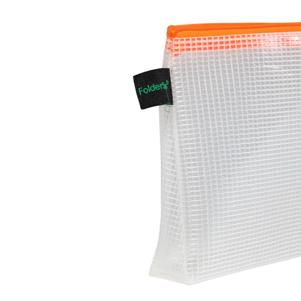 FolderSys FolderSys Kleinkram-Beutel für Format A6 mit 40mm Dehnfalte - orange Lieblingsgarn
