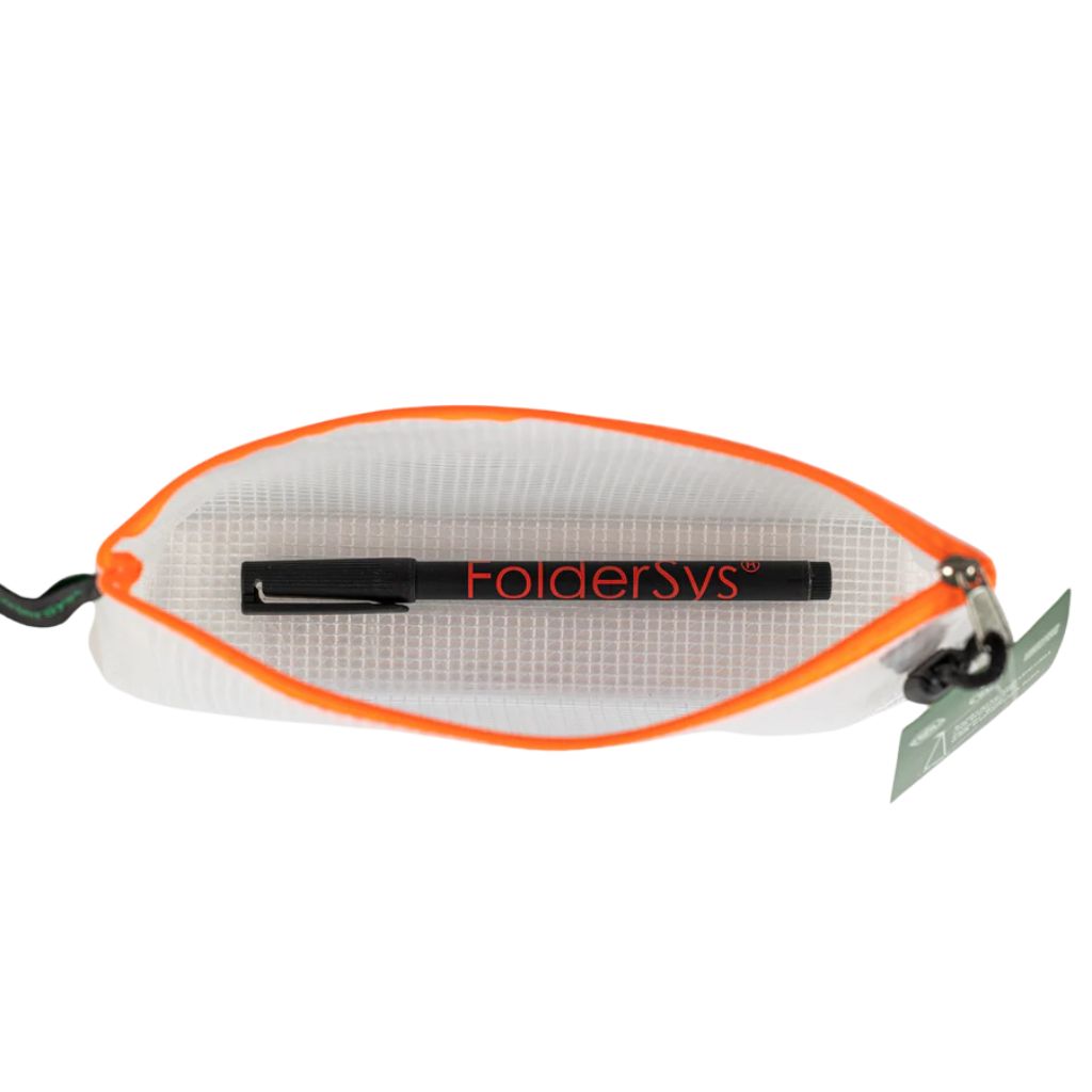 FolderSys FolderSys Kleinkram-Beutel für Format A6 mit 40mm Dehnfalte - orange Lieblingsgarn