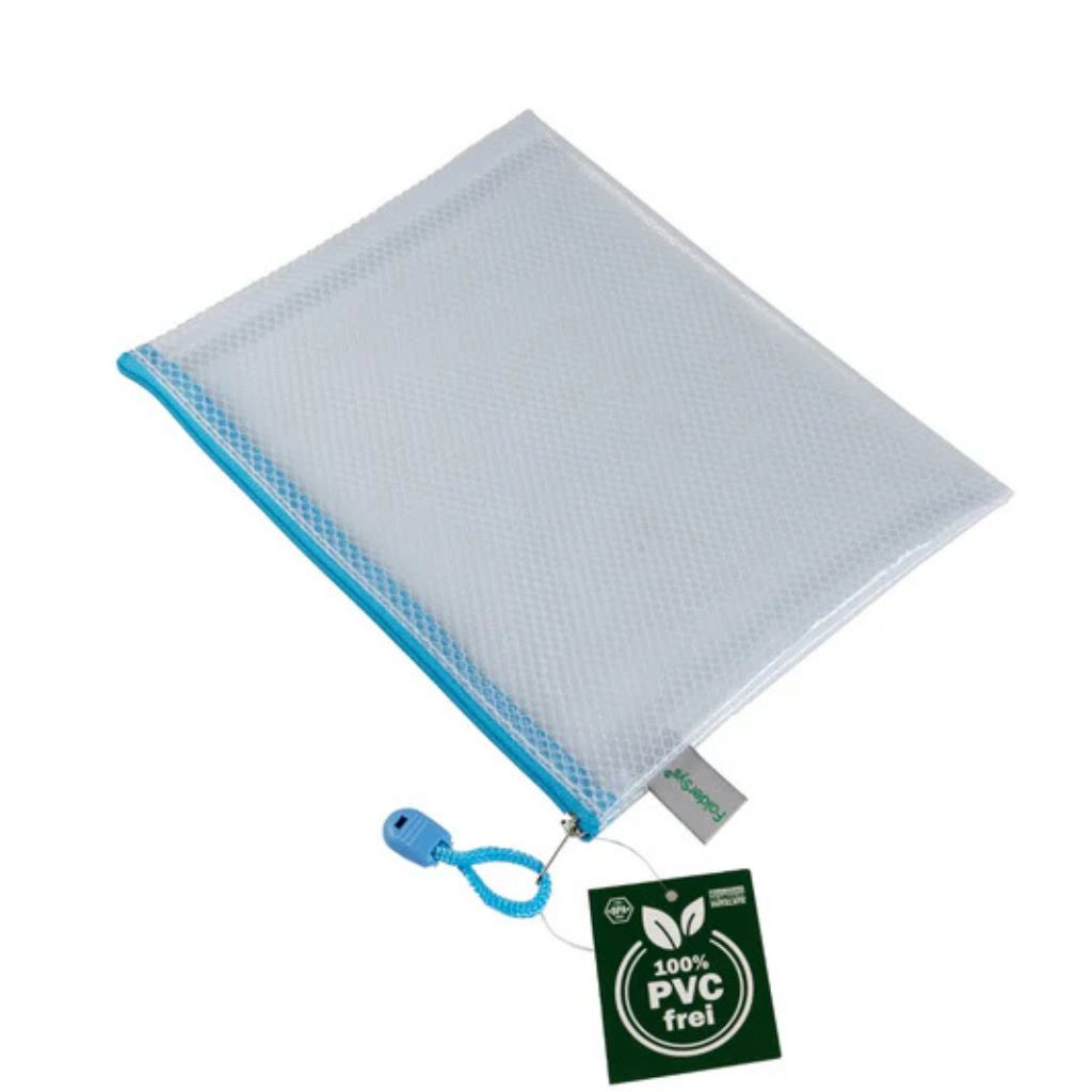 FolderSys 42 - pastell-blau transparent FolderSys Reißverschluss-Beutel "Candy-Bag" A5 Lieblingsgarn