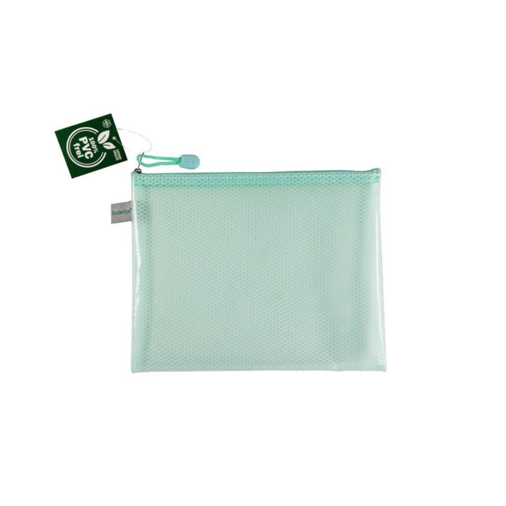 FolderSys 52 - pastell-grün transparent FolderSys Reißverschluss-Beutel "Candy-Bag" A5 Lieblingsgarn