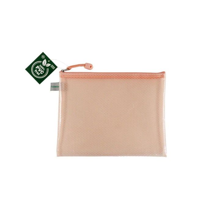 FolderSys 62 - pastell-apricot transparent FolderSys Reißverschluss-Beutel "Candy-Bag" A5 Lieblingsgarn