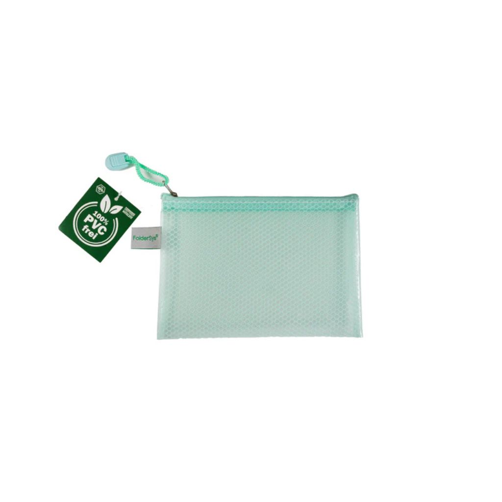 FolderSys 52 - pastell-grün transparent FolderSys Reißverschluss-Beutel "Candy-Bag" A6 Lieblingsgarn