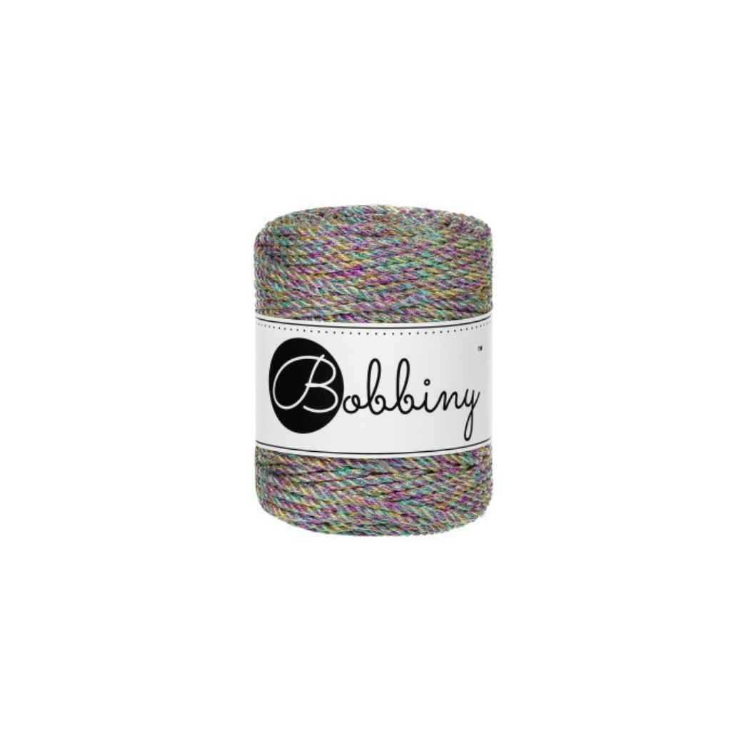 Bobbiny Metallic Makramee Garn 3 mm x 50 m gedreht