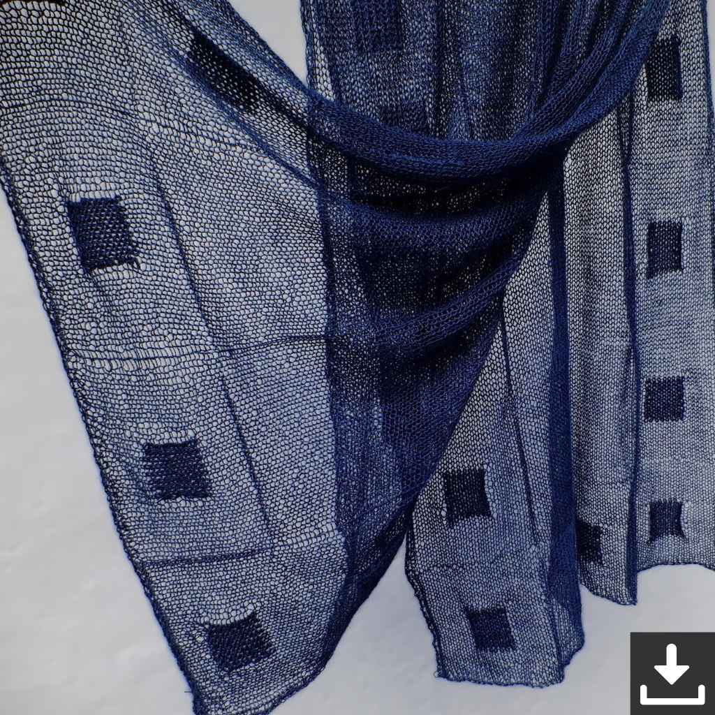 Hinterm Stein Pattern Tuch Quadri Strickanleitung - Hinterm Stein (PDF) Lieblingsgarn