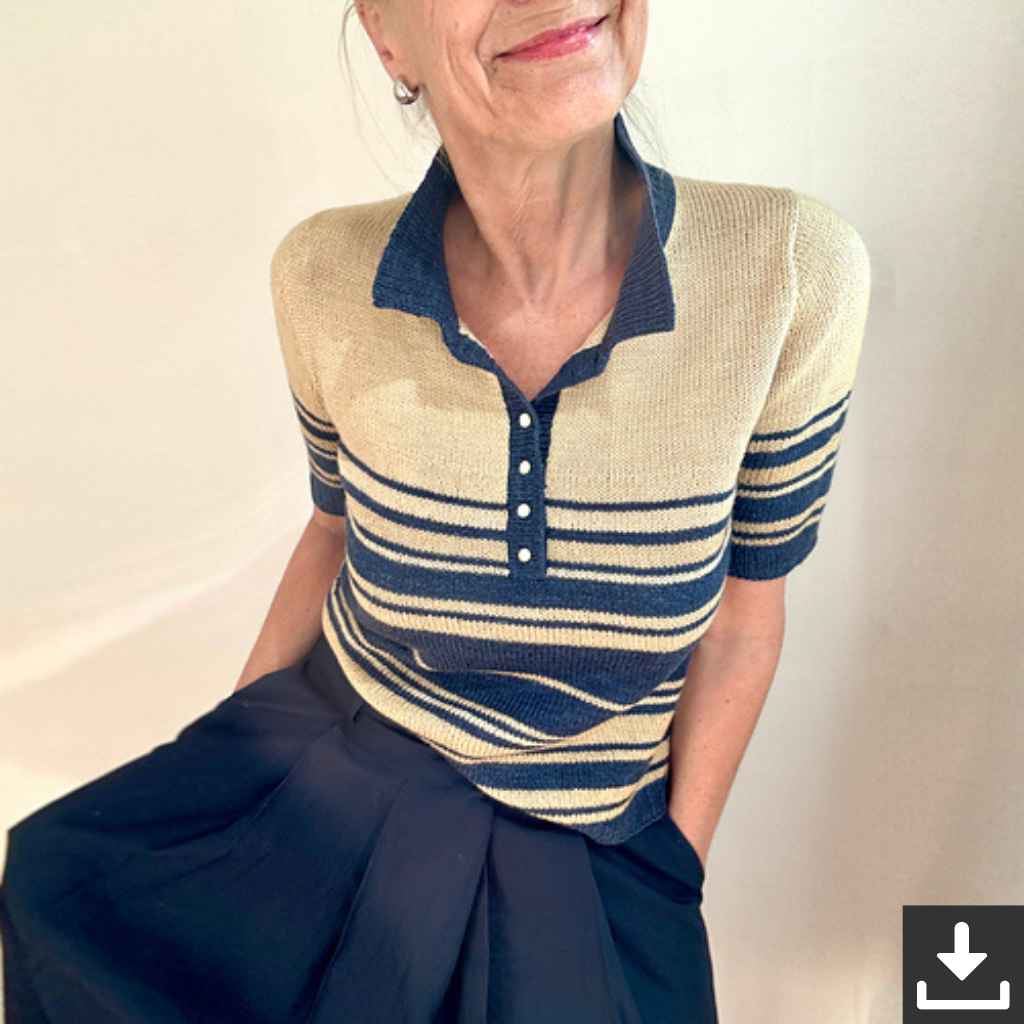 Shirt Perfect Little Polo Strickanleitung - Hinterm Stein (PDF)