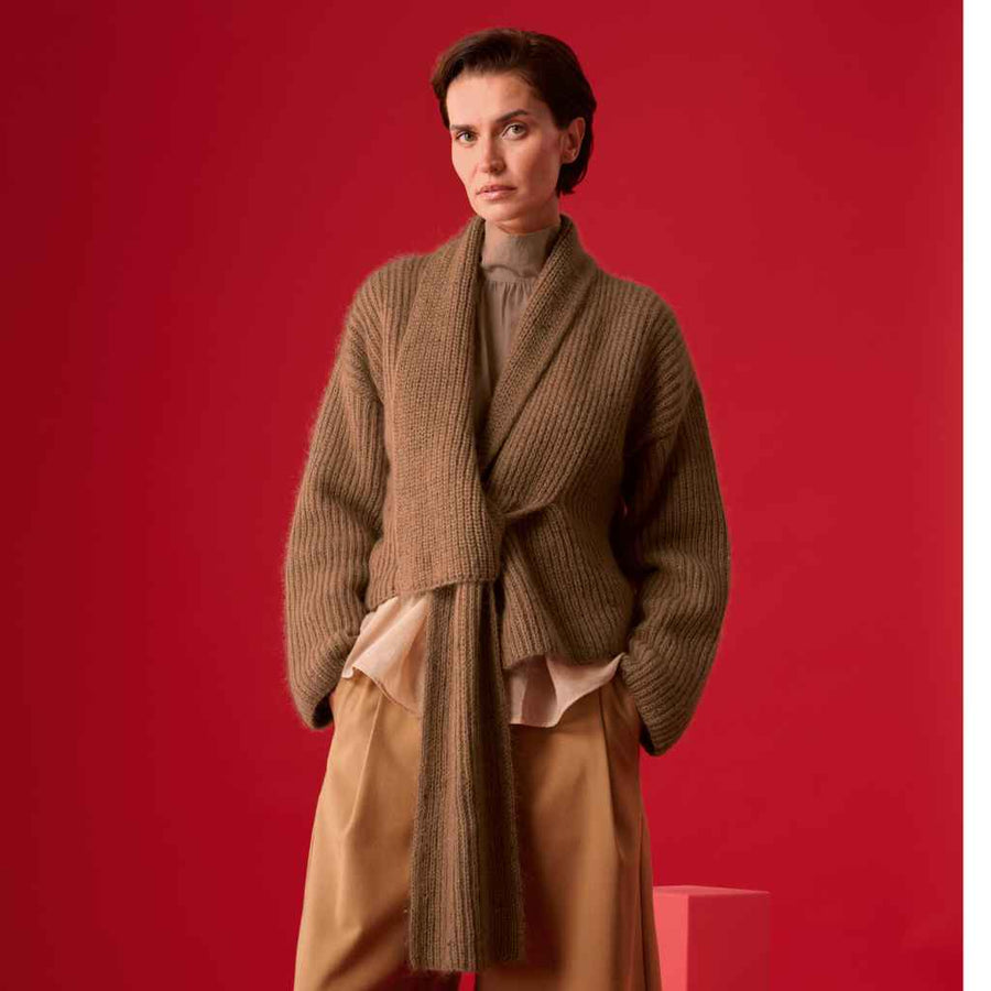 Lana Grossa Strickjacke mit Schal Strickanleitung – Produktansicht bei bei bei bei bei bei bei bei bei bei bei Lieblingsgarn