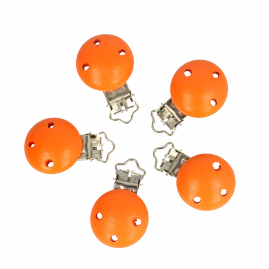 Opry Orange 5 Clips für Schnullerketten Lieblingsgarn
