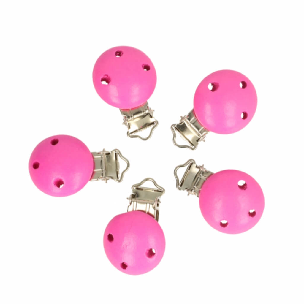 Opry Pink 5 Clips für Schnullerketten Lieblingsgarn