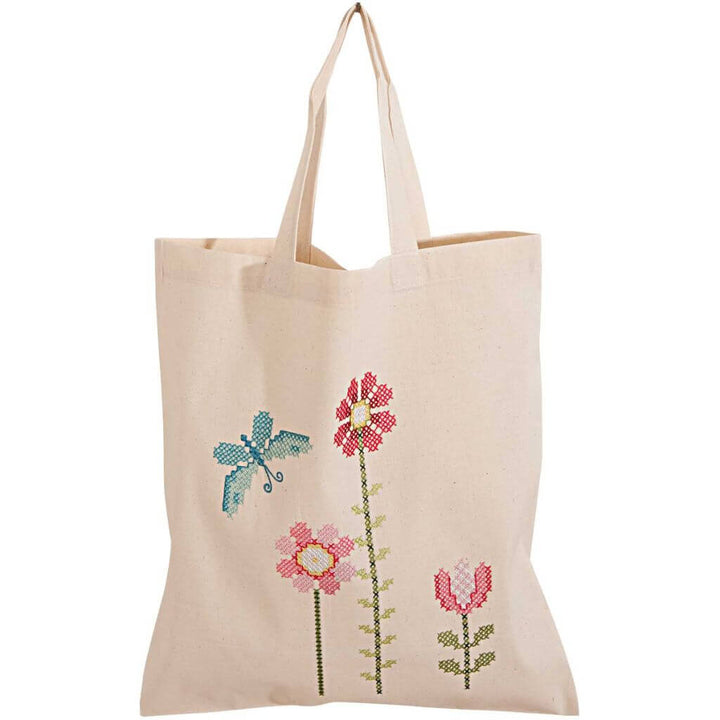 Rico Design Rico Design Stickpackung Tasche Blüten Lieblingsgarn