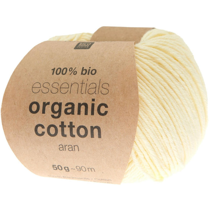 Rico Design 33 - vanille Rico Design Essentials Organic Cotton Aran 50g Lieblingsgarn