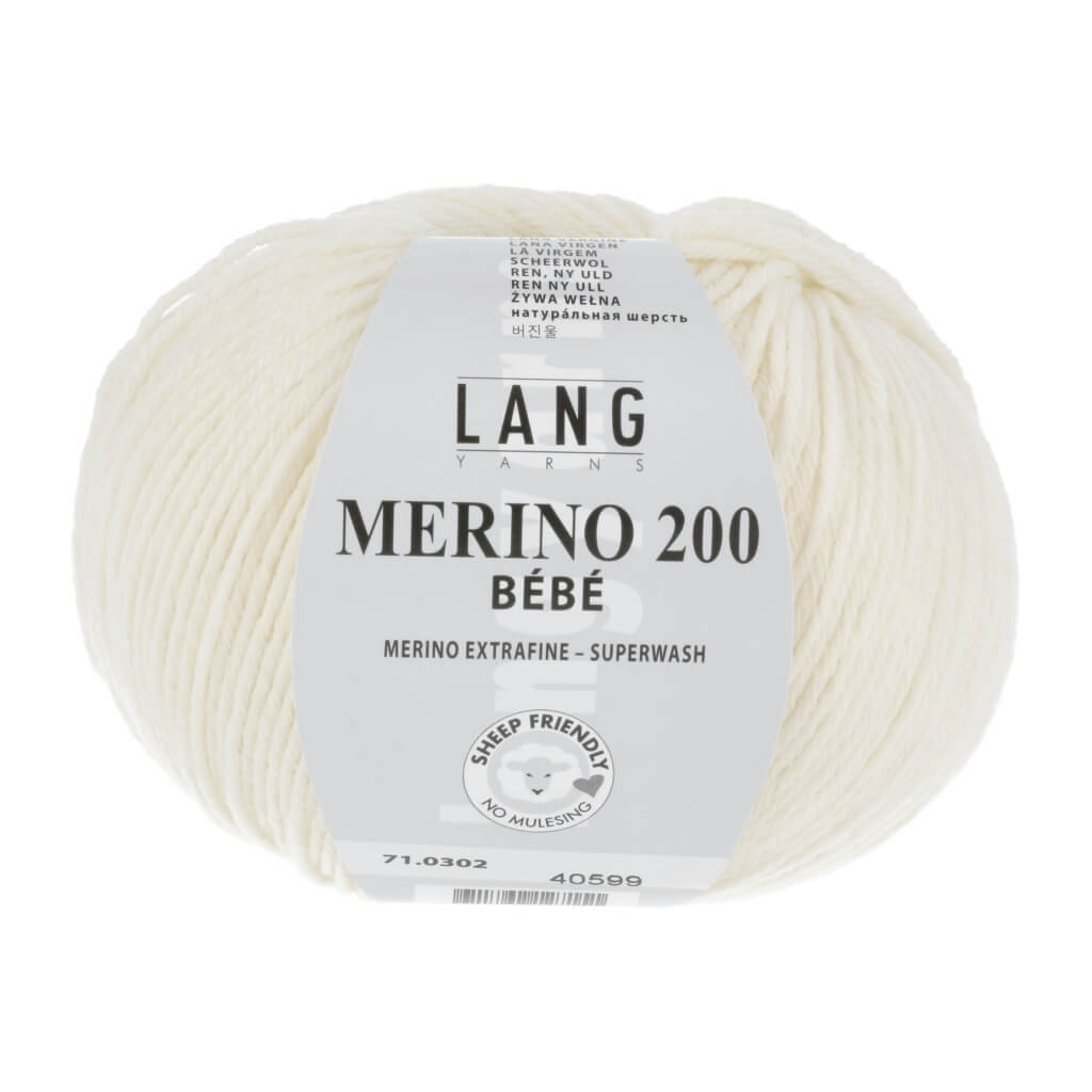 Lang Yarns 71.0302 - Ecru Lang Yarns Merino 200 Bebe - 50g Lieblingsgarn