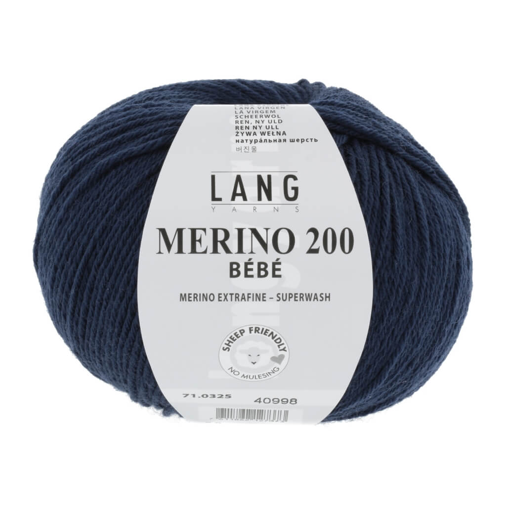 Lang Yarns 71.0325 - Navy Lang Yarns Merino 200 Bebe - 50g Lieblingsgarn
