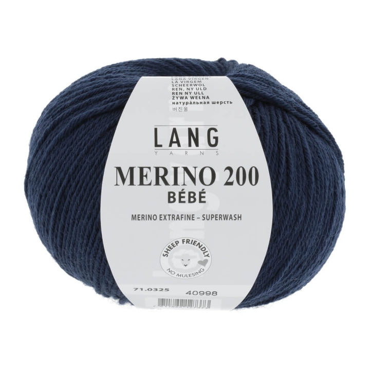 Lang Yarns 71.0325 - Navy Lang Yarns Merino 200 Bebe - 50g Lieblingsgarn