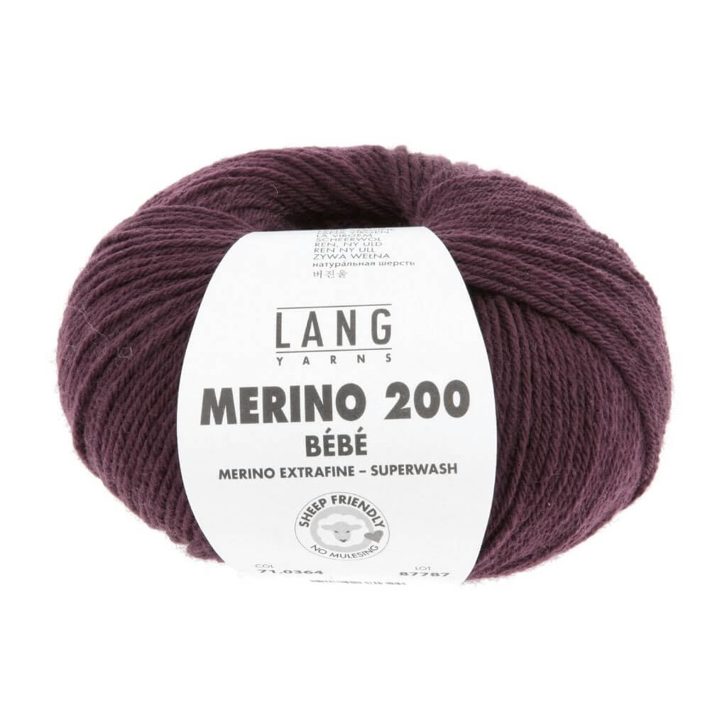 Lang Yarns 364 - Bordeaux Lang Yarns Merino 200 Bebe - 50g Lieblingsgarn