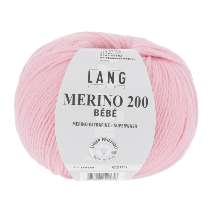 Lang Yarns 71.0409 - Rosa Dunkel Lang Yarns Merino 200 Bebe - 50g Lieblingsgarn