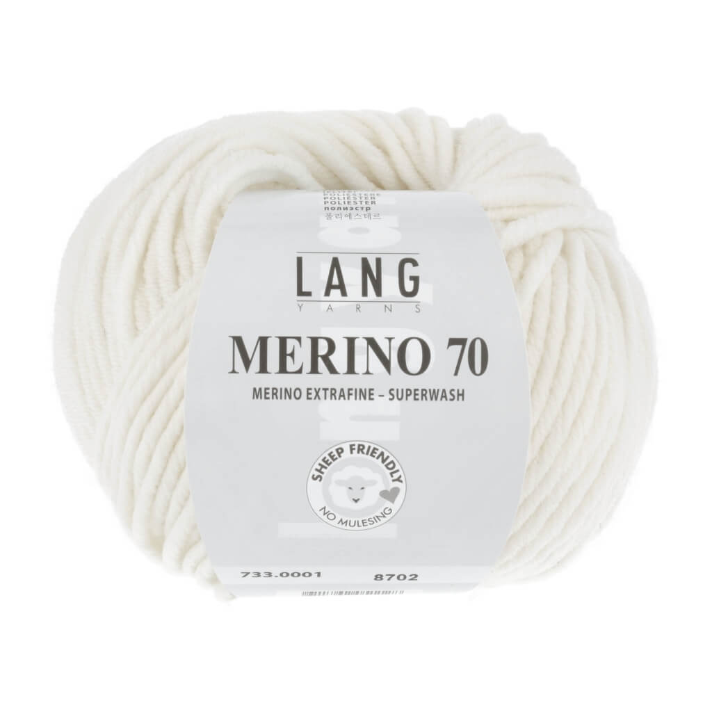 Lang Yarns 733.0001 - Weiss Lang Yarns Merino 70 50g Lieblingsgarn