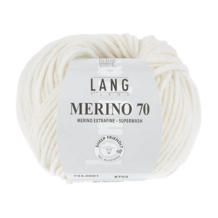 Lang Yarns 733.0001 - Weiss Lang Yarns Merino 70 50g Lieblingsgarn