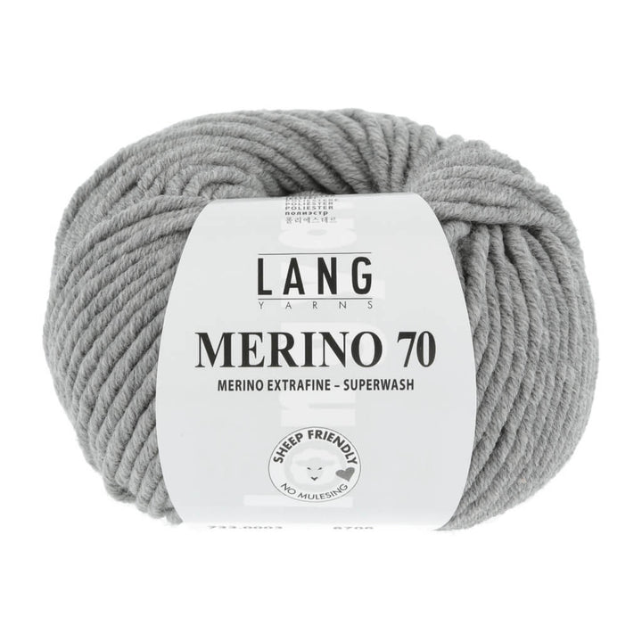 Lang Yarns 733.0003 - Grau Mélange Lang Yarns Merino 70 50g Lieblingsgarn