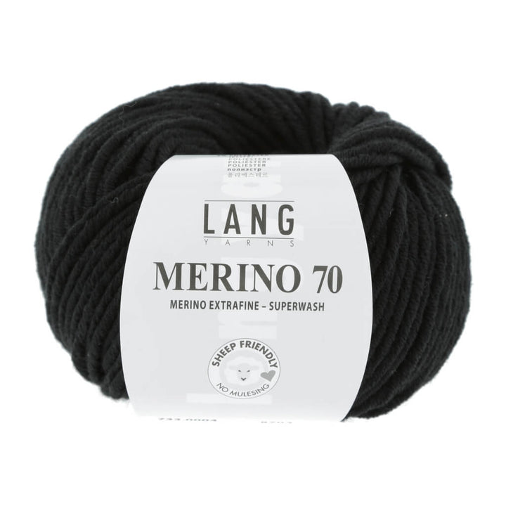 Lang Yarns 733.0004 - Schwarz Lang Yarns Merino 70 50g Lieblingsgarn