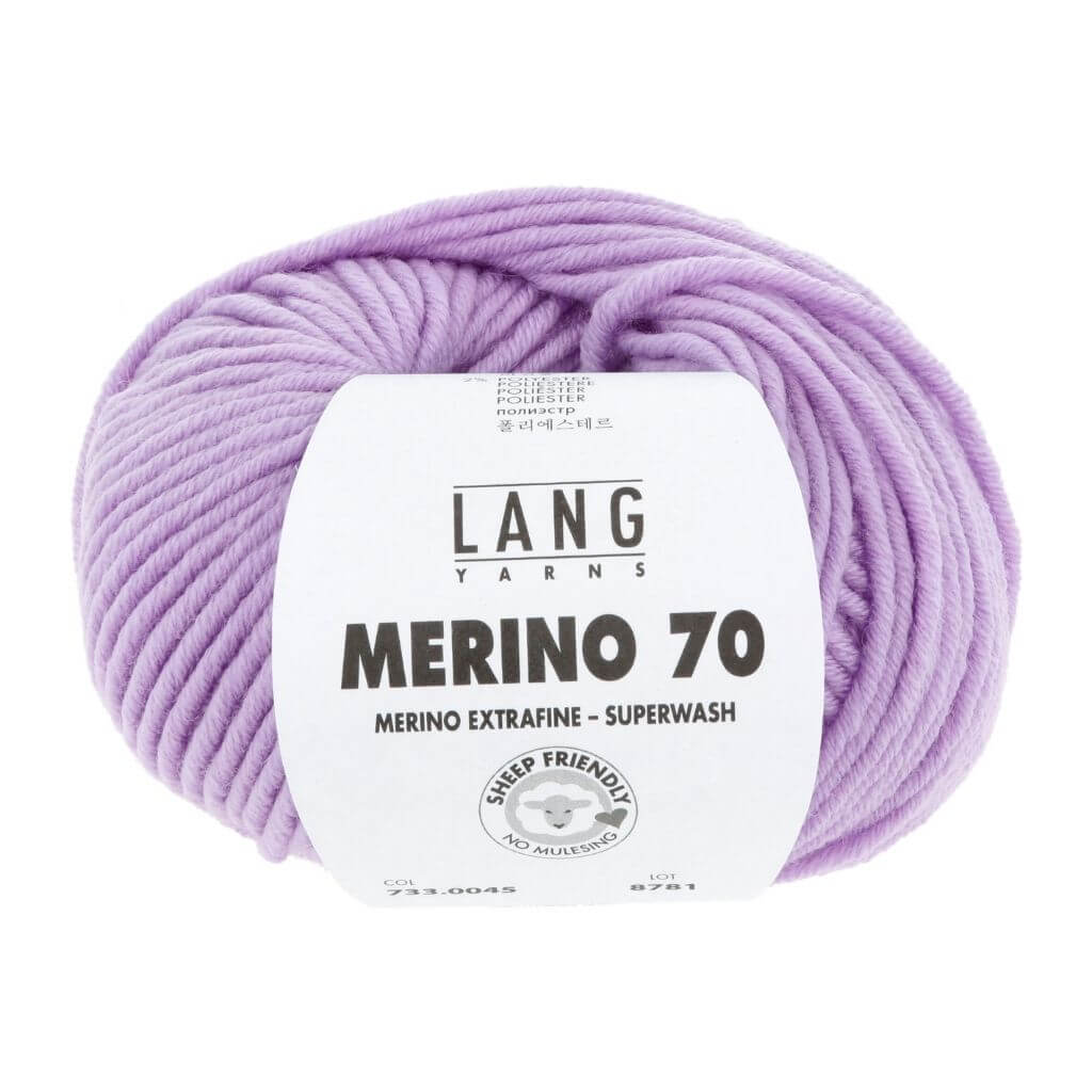 Lang Yarns 045 - lila Lang Yarns Merino 70 50g Lieblingsgarn
