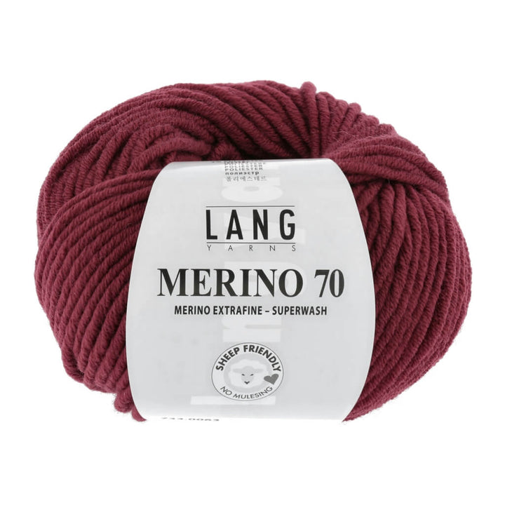 Lang Yarns 733.0063 - Dunkelrot Lang Yarns Merino 70 50g Lieblingsgarn