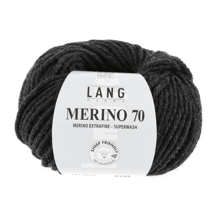Lang Yarns 733.0070 - Anthrazit Mélange Lang Yarns Merino 70 50g Lieblingsgarn