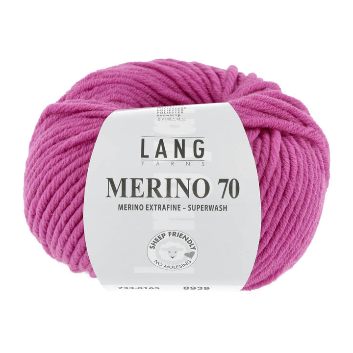 Lang Yarns 733.0165 - Fuchsia Lang Yarns Merino 70 50g Lieblingsgarn