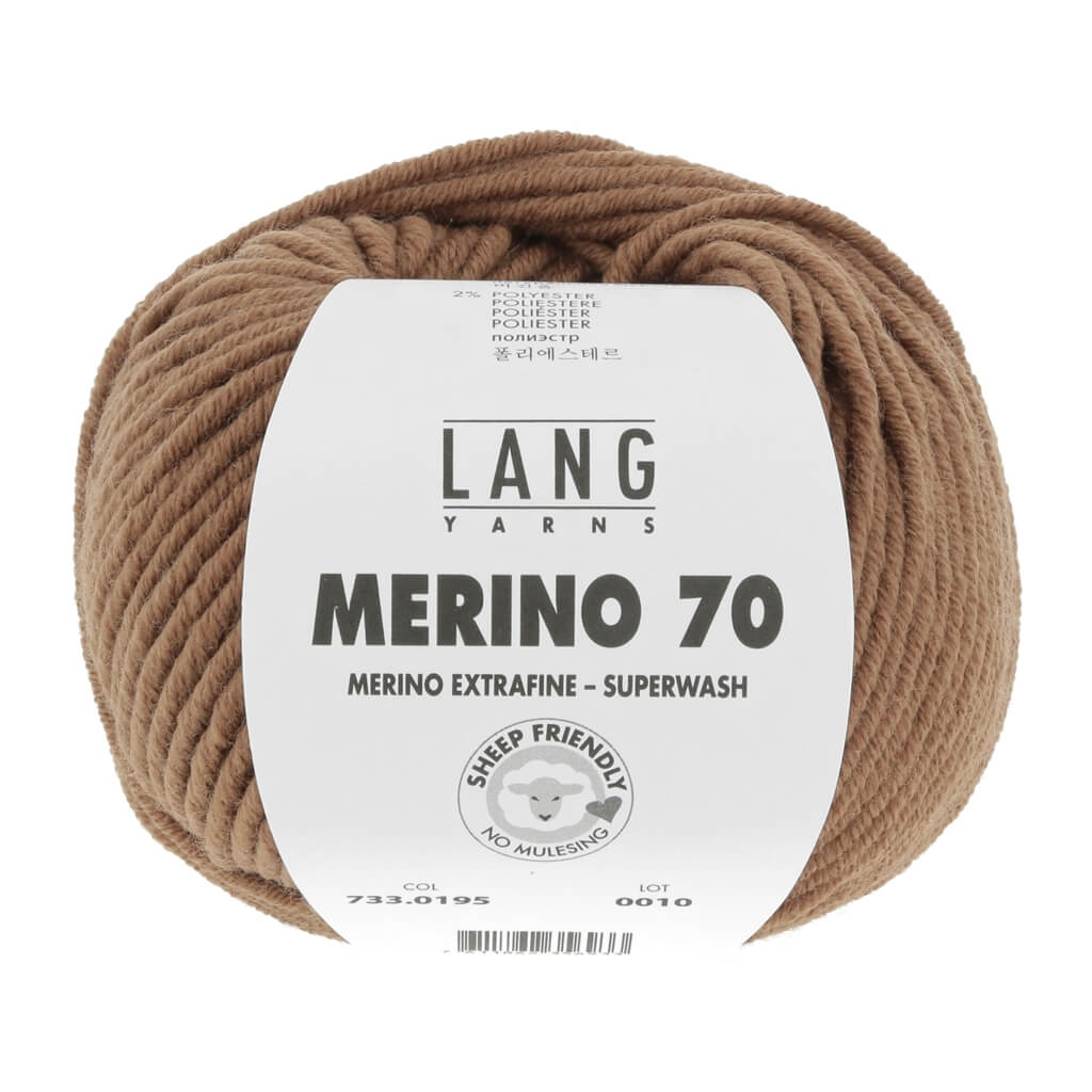 Lang Yarns 195 - Braun Lang Yarns Merino 70 50g Lieblingsgarn