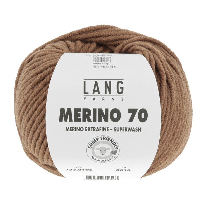Lang Yarns 195 - Braun Lang Yarns Merino 70 50g Lieblingsgarn