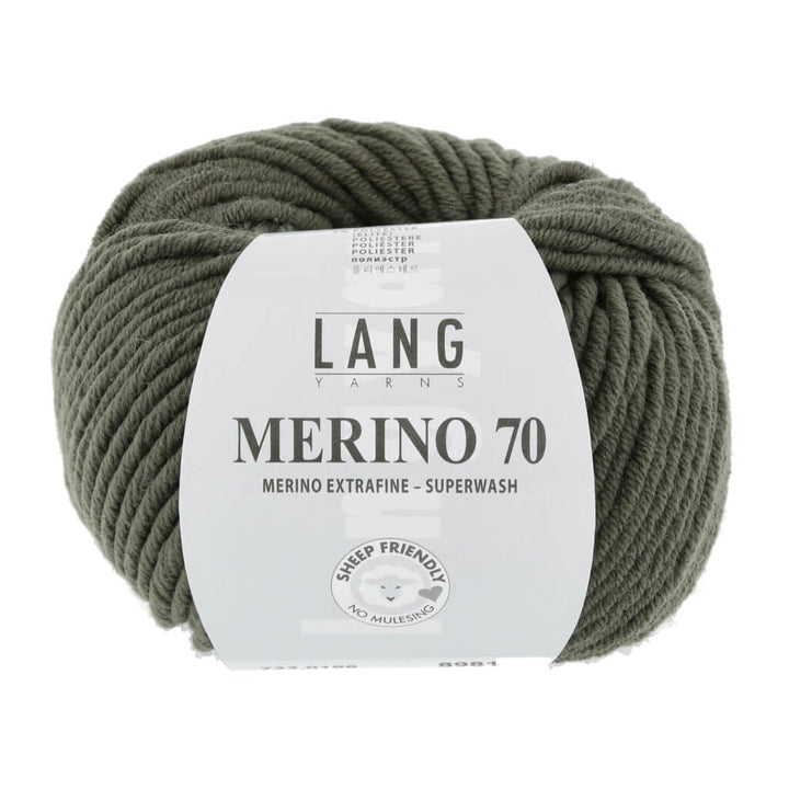 Lang Yarns 733.0198 - Olive Lang Yarns Merino 70 50g Lieblingsgarn