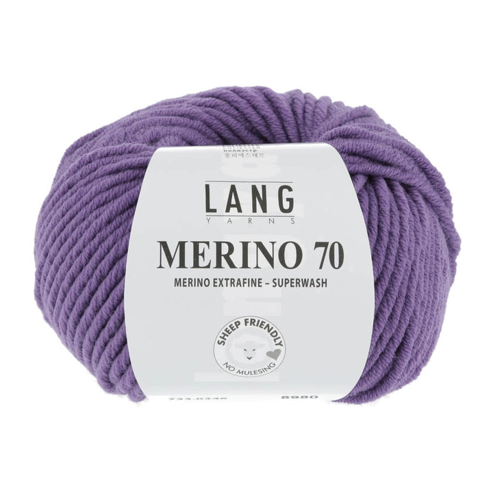 Lang Yarns 733.0346 - Lila Dunkel Lang Yarns Merino 70 50g Lieblingsgarn