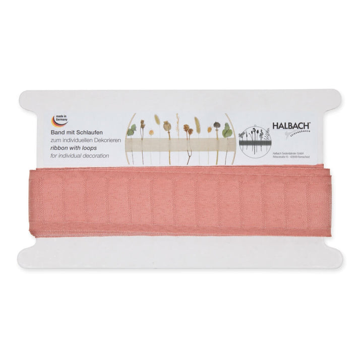 Halbach 123 - blush rose Halbach Webband mit Schlaufen Lieblingsgarn