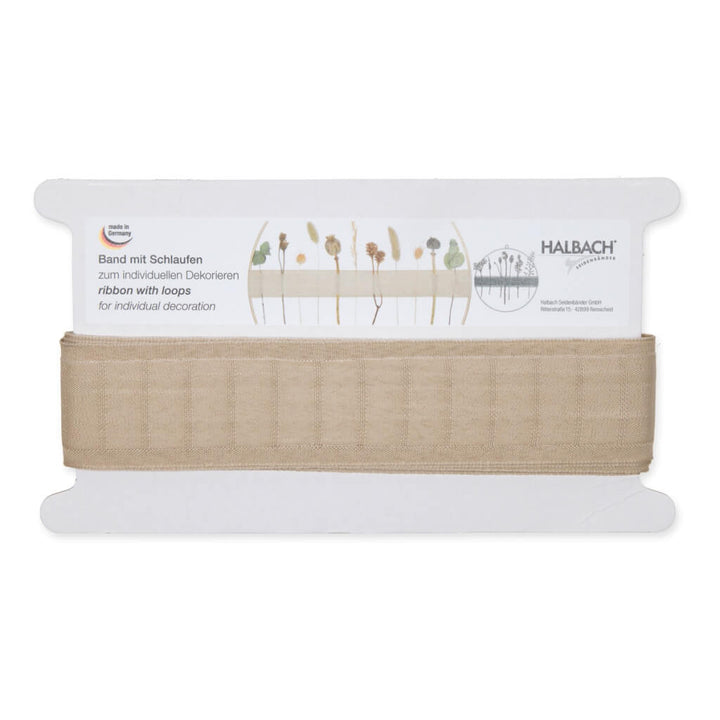 Halbach 71 - linen Halbach Webband mit Schlaufen Lieblingsgarn