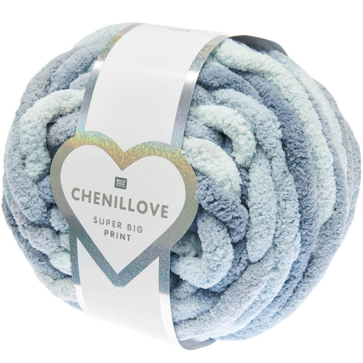 Rico Design 004 - Blau Rico Design Chenillove Super Big Print Lieblingsgarn