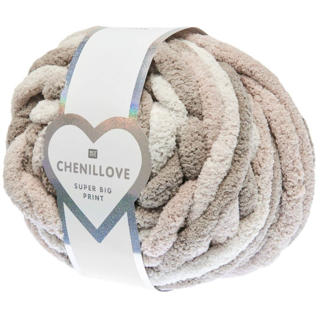 Rico Design 001 - Natur Rico Design Chenillove Super Big Print Lieblingsgarn