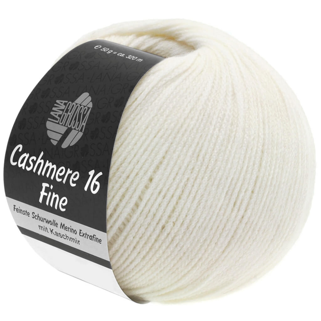Lana Grossa 9 - Rohweiß Lana Grossa Cashmere 16 Fine 50 g Lieblingsgarn