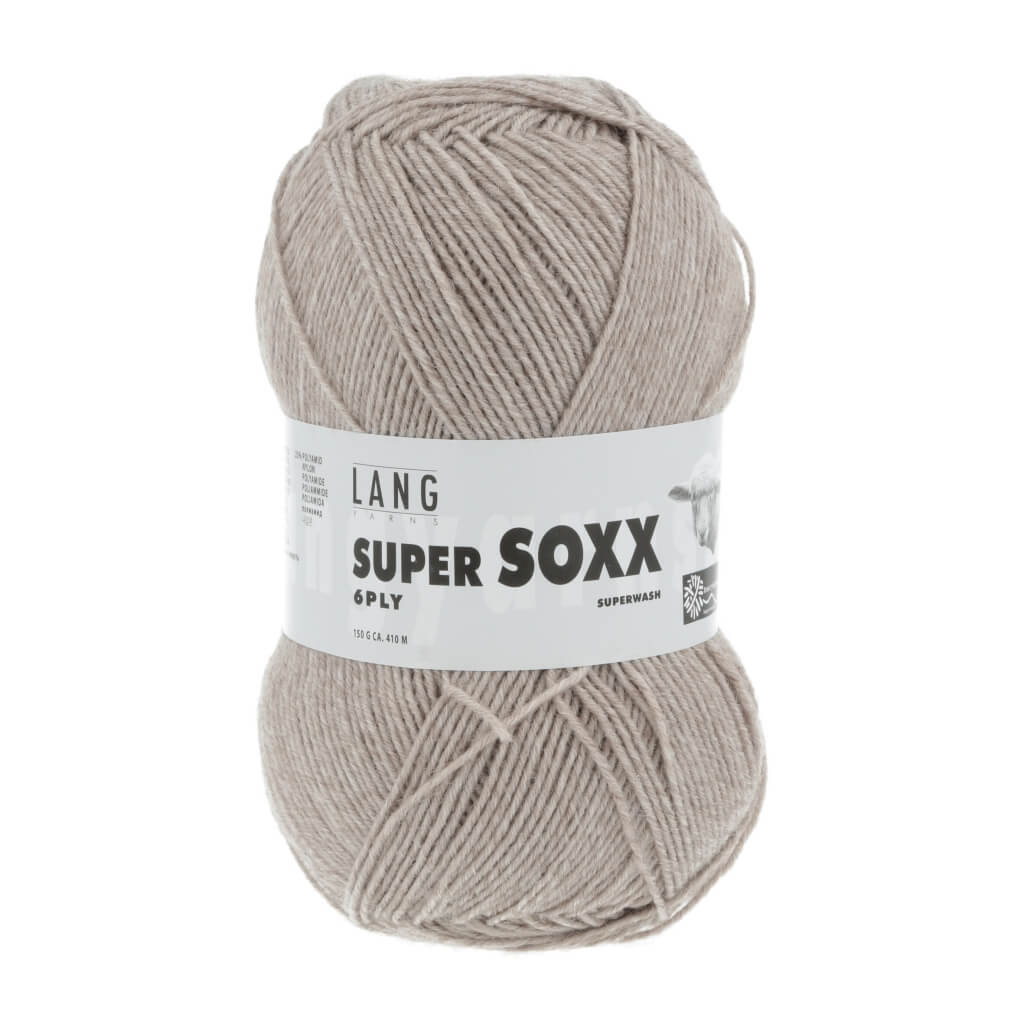 Lang Yarns 907.0022 - Sand Mélange Lang Yarns Super Soxx 6-fach - 150g Lieblingsgarn