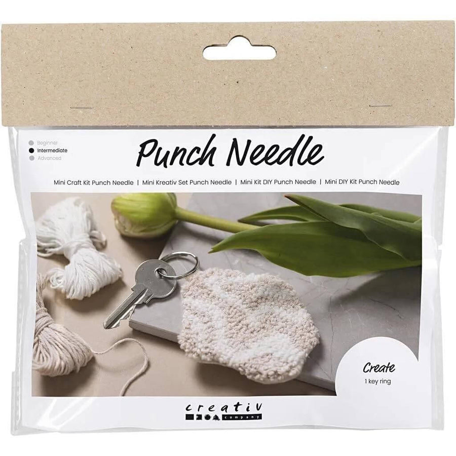 Creativ Company Creativ Company Punch Needle Schlüsselring Set Lieblingsgarn