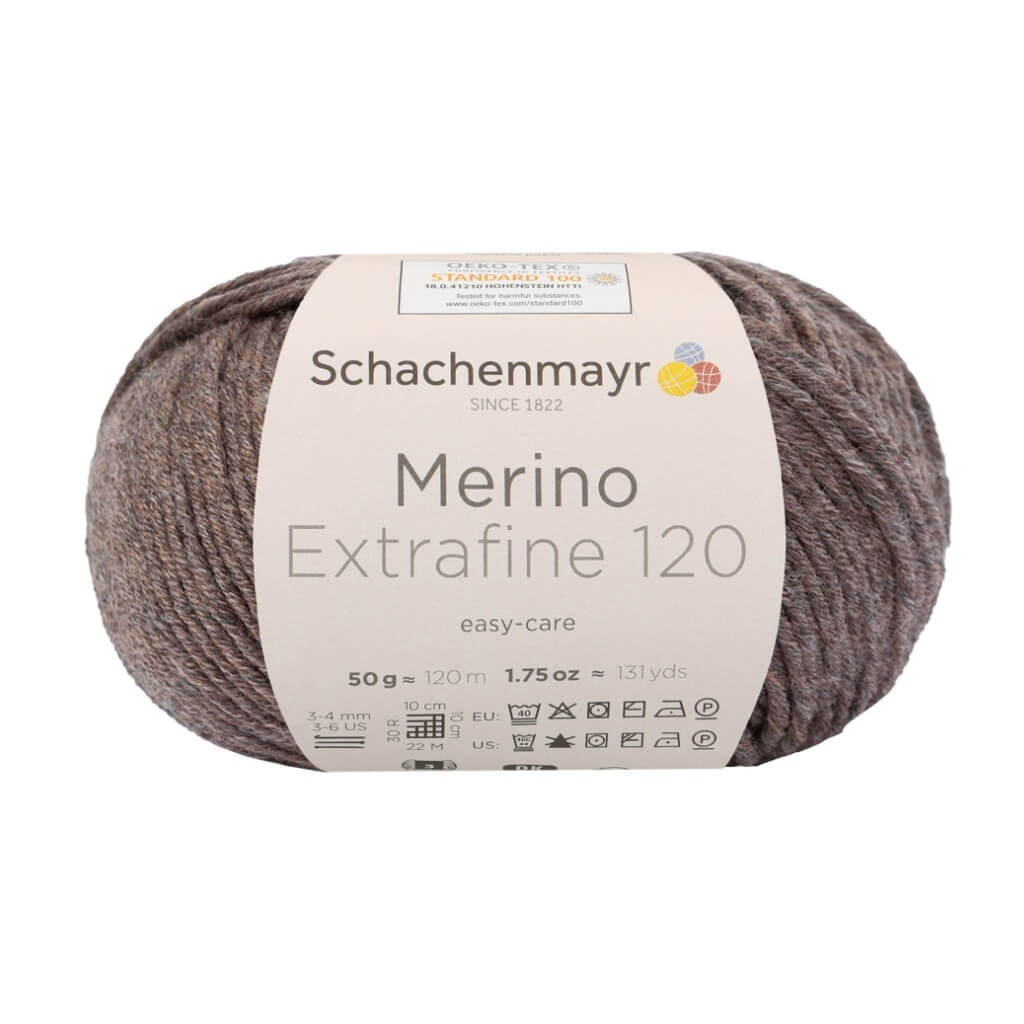 Schachenmayr 114 - Holz Meliert Schachenmayr Merino Extrafine 120 - Merinogarn Lieblingsgarn