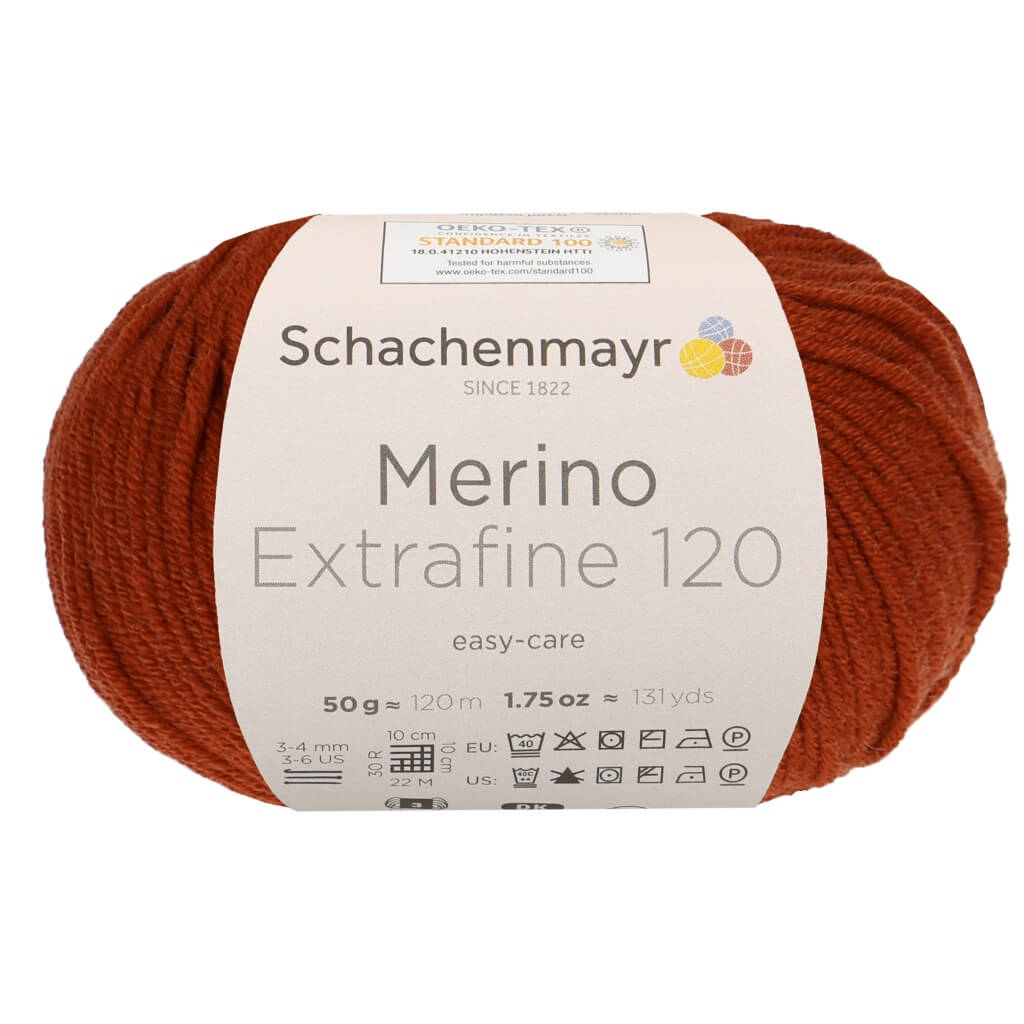 Schachenmayr 115 - Ziegel Schachenmayr Merino Extrafine 120 - Merinogarn Lieblingsgarn